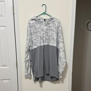 Under Armour White and Gray Men's Hoodie XXL Lightweight